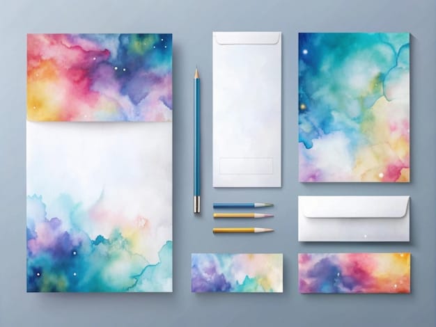 colourful notebooks with pencils