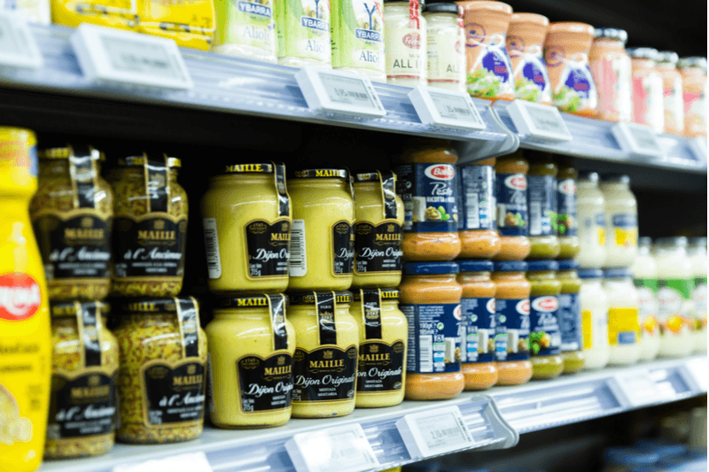 Glass packaging for food
