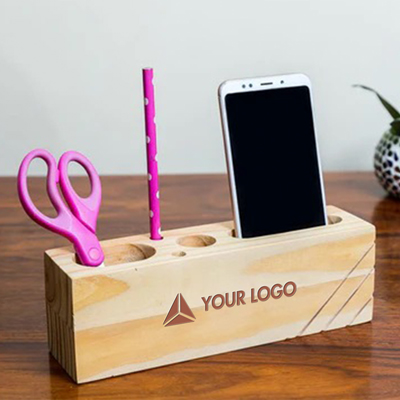 Bamboo pen stand