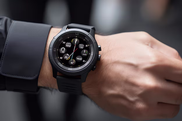 black fitness smart watch
