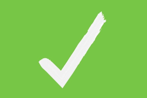 White Check Mark Paint Style Green Background