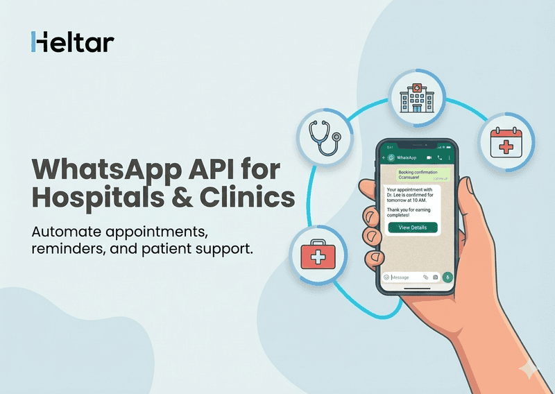 How can WhatsApp API be used by Hospitals and Clinics?