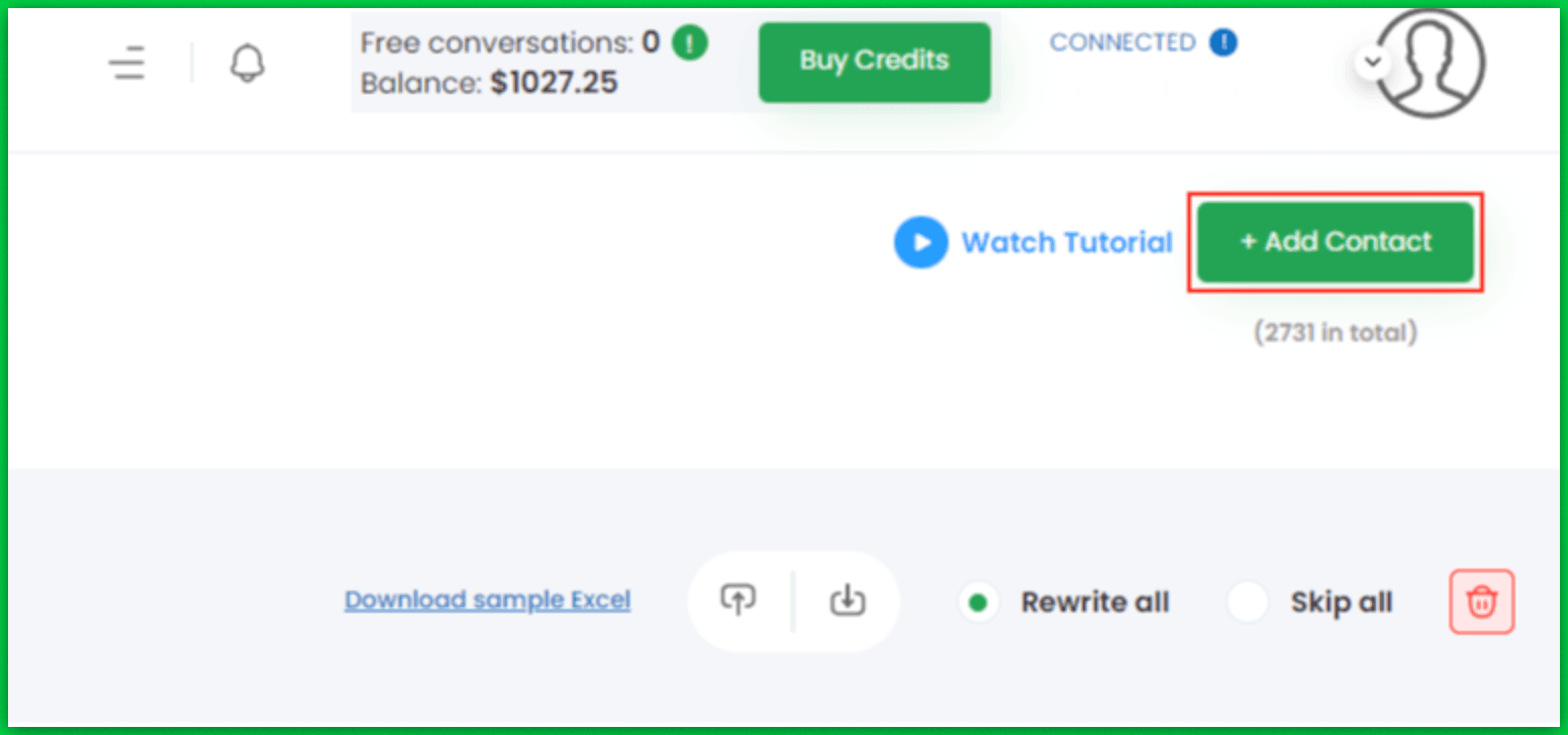 How to start adding contacts on Wati to send bulk messages?