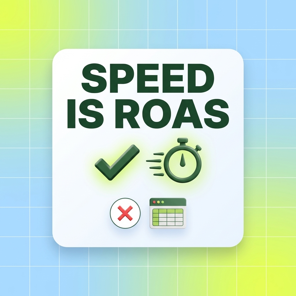 bold text that says speed is ROAS