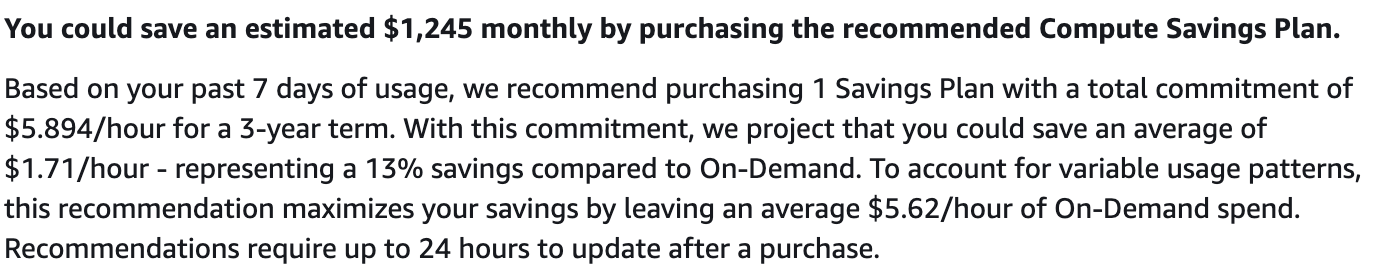 AWS Compute Savings Plan