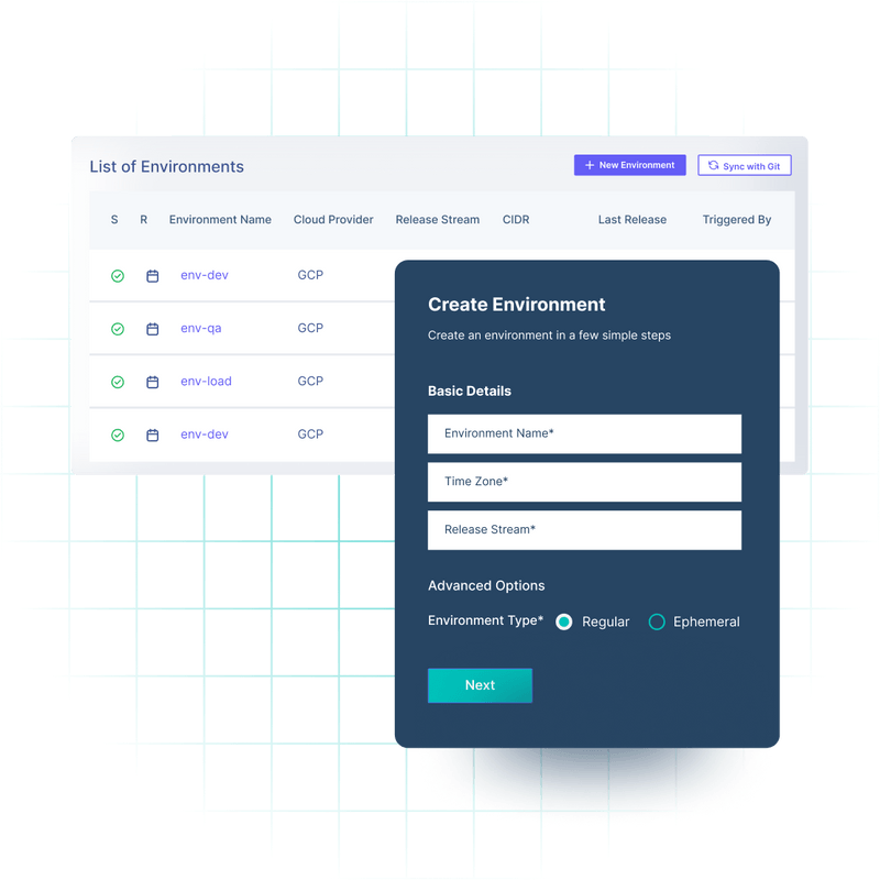A screenshot of Facet's infrastructure provisioning screen