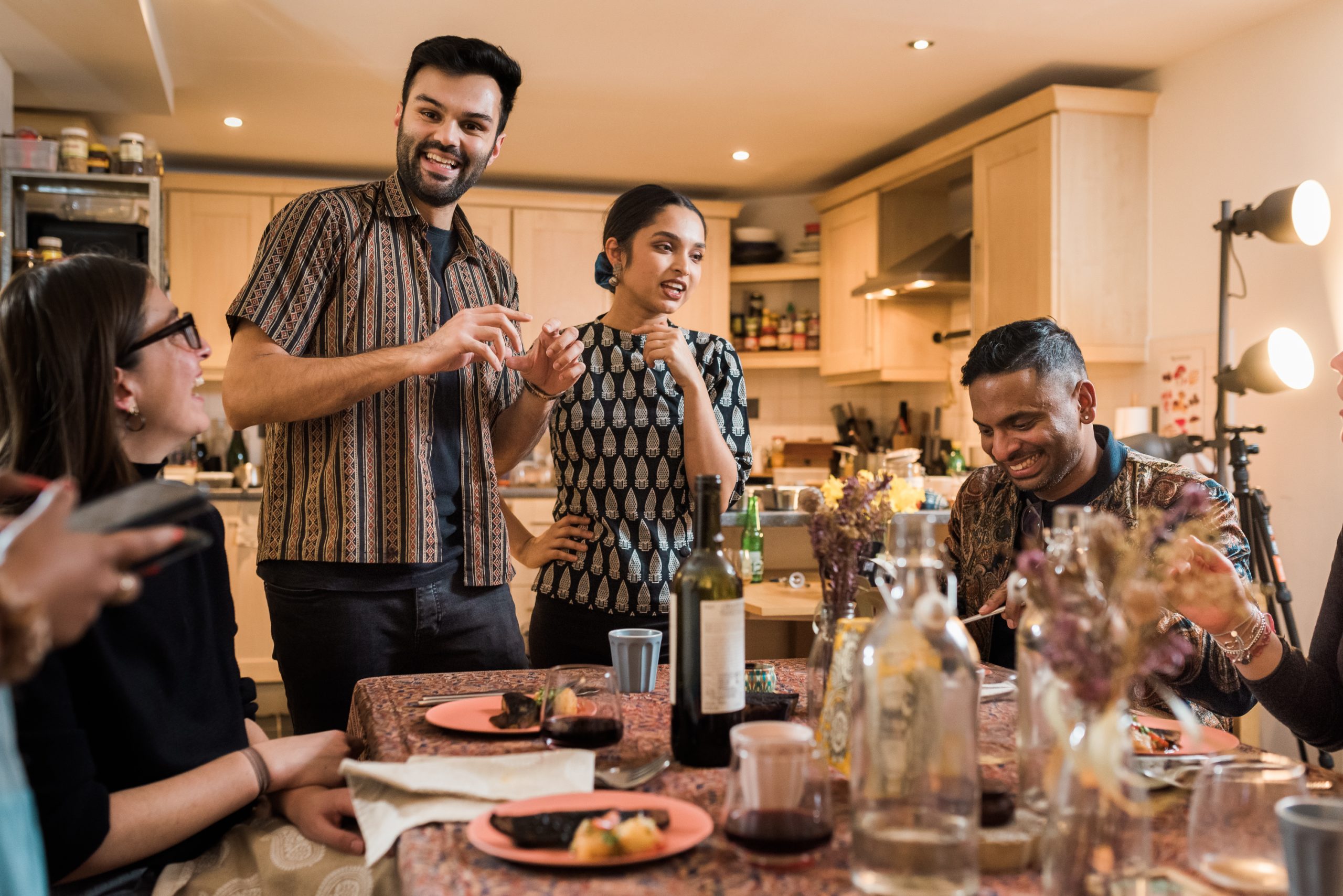 supper club london with host sohini and her husband
