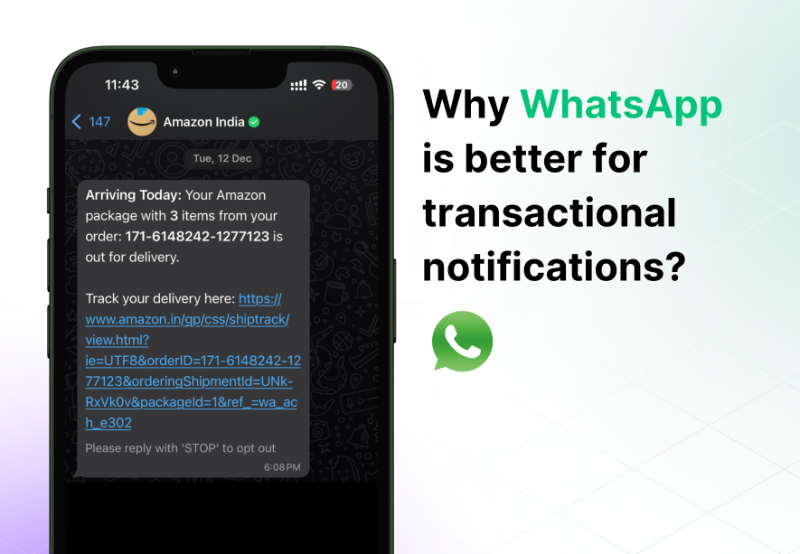 WhatsApp for transactional communications