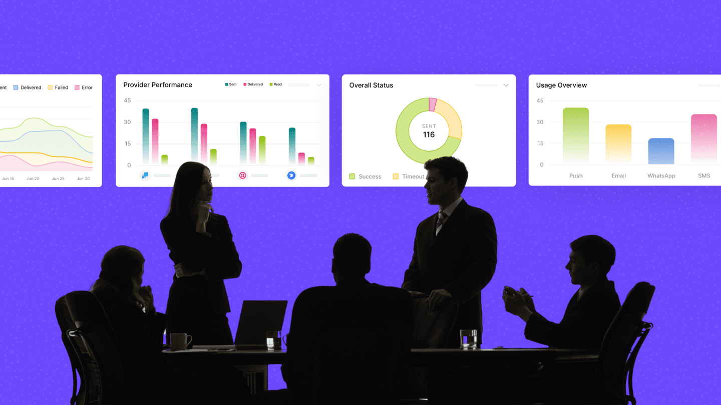 Members of a board analyzing analytics dashboard