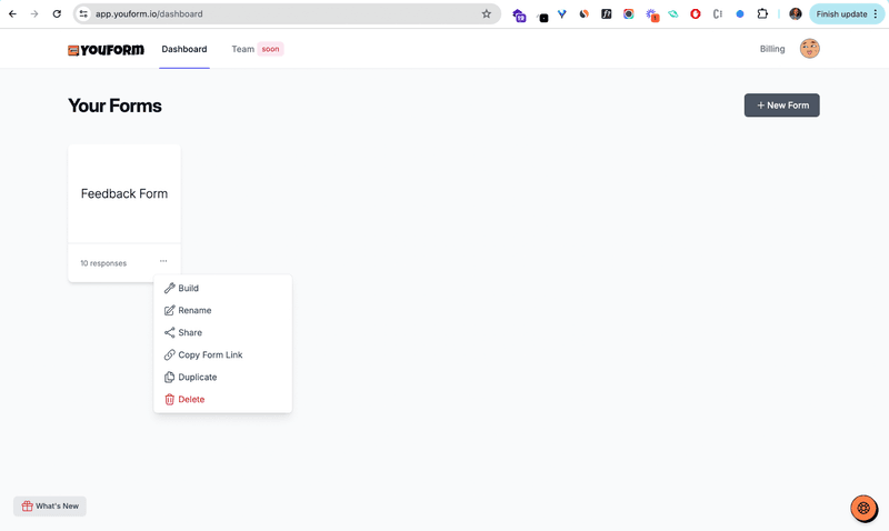 How to embed Youform in Squarespace \n