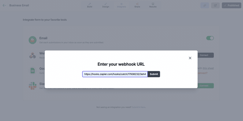 Integration page