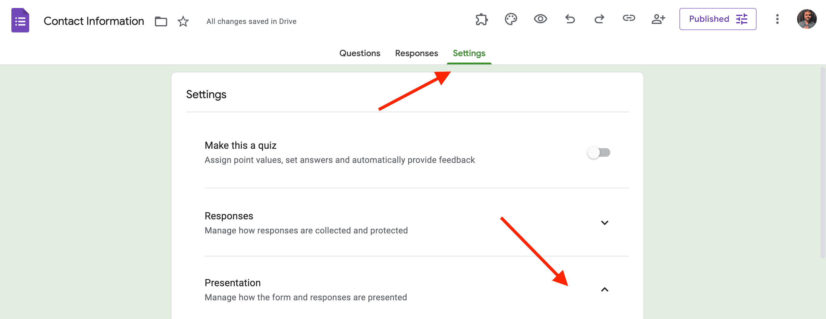Google Forms redirect after submit [Solved]