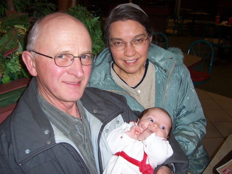 Mom and Dad saying bye to Priya before she begins her homeward journey by subway, overnight bus, and subway, back to her home in NYC.