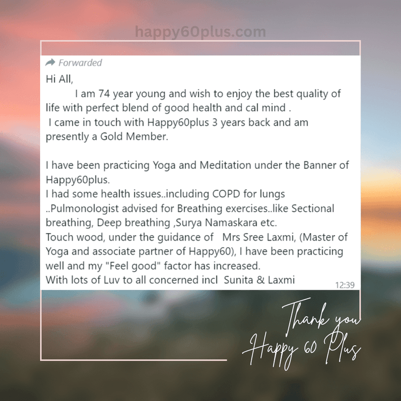 Happy60plus Testimony