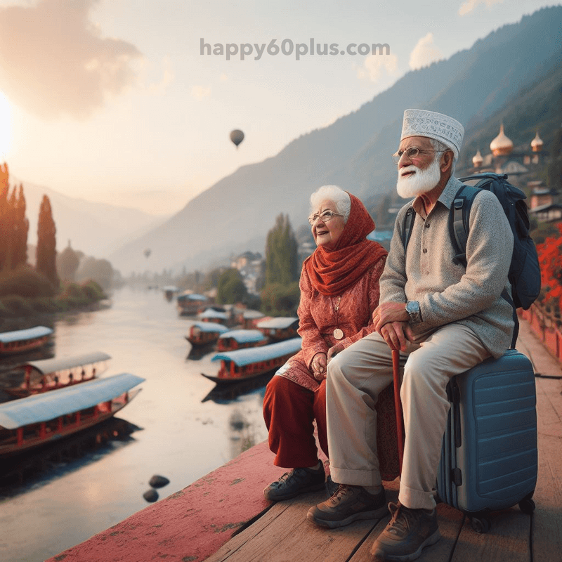 Senior couple enjoying kashmir