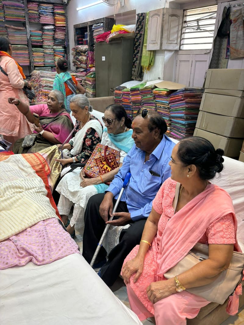 Elders enjoying Saree Shopping in Ayodhya