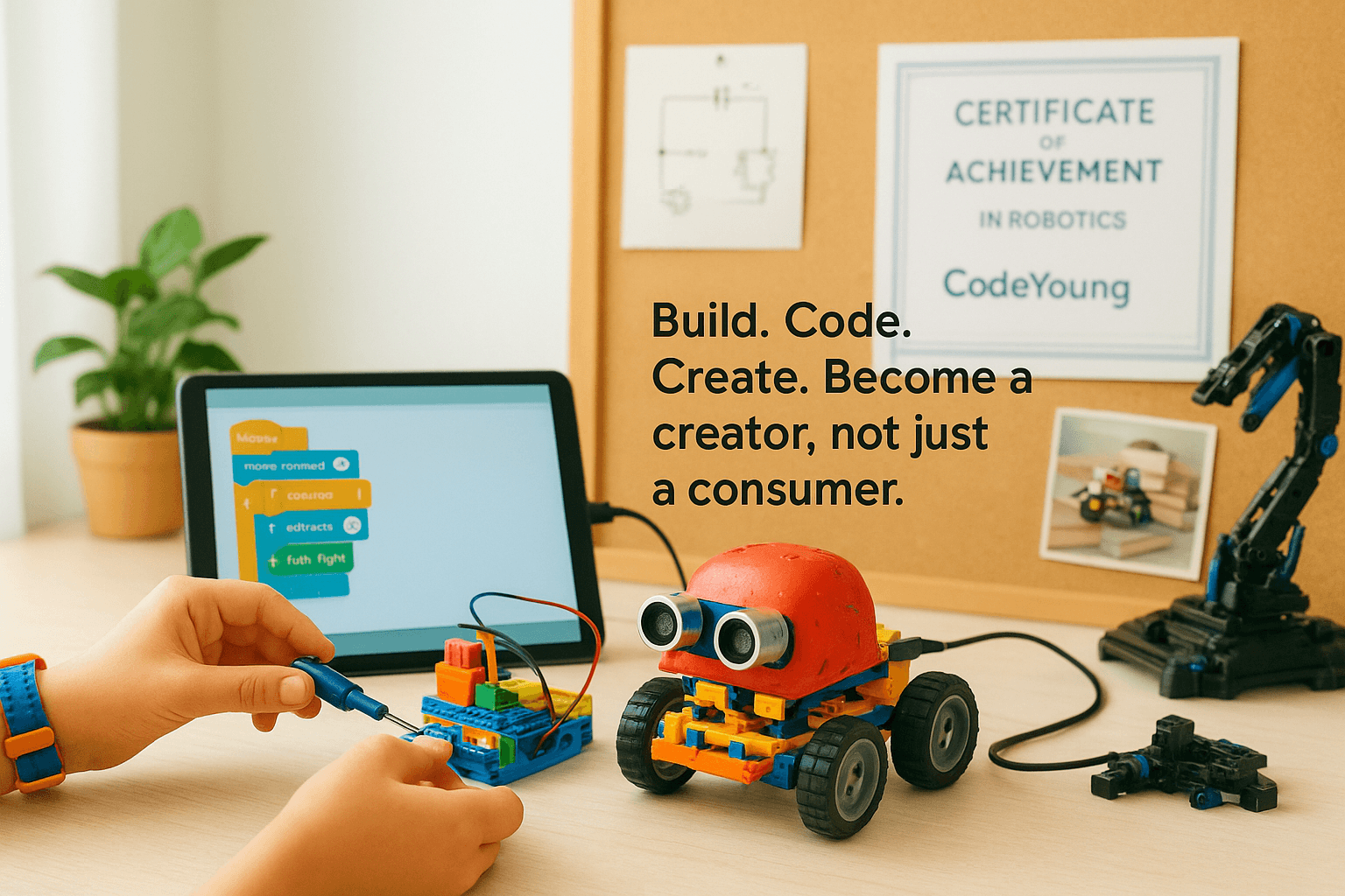 What Students Build in Their First Robotics Course with CodeYoung