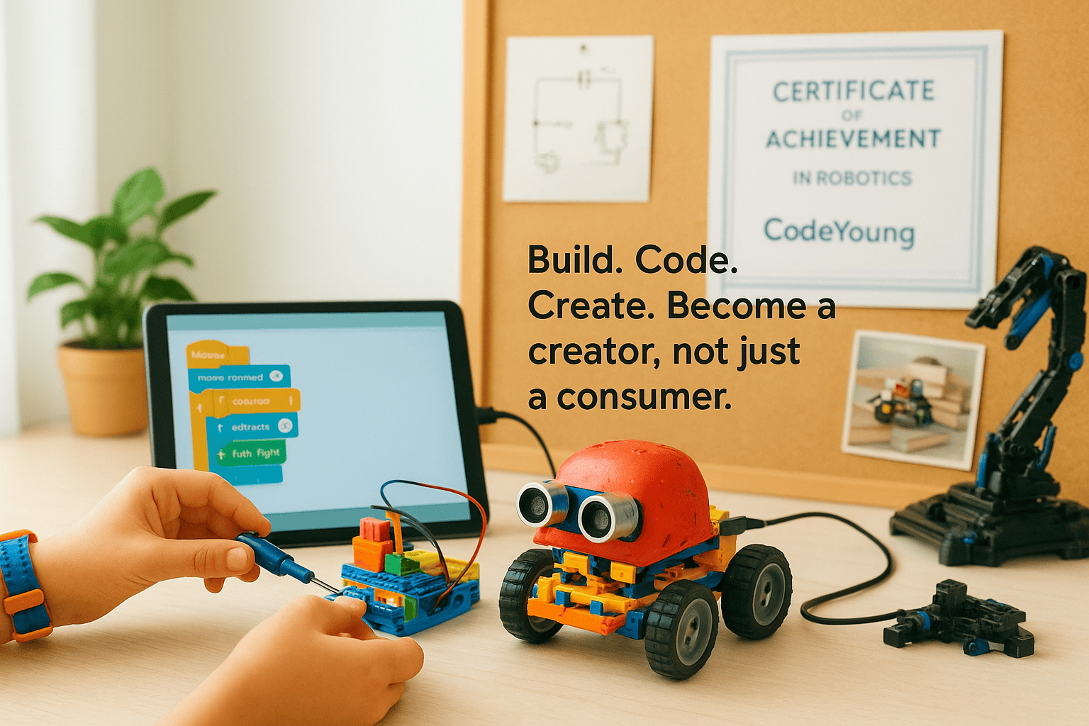 What Students Build in Their First Robotics Course with CodeYoung