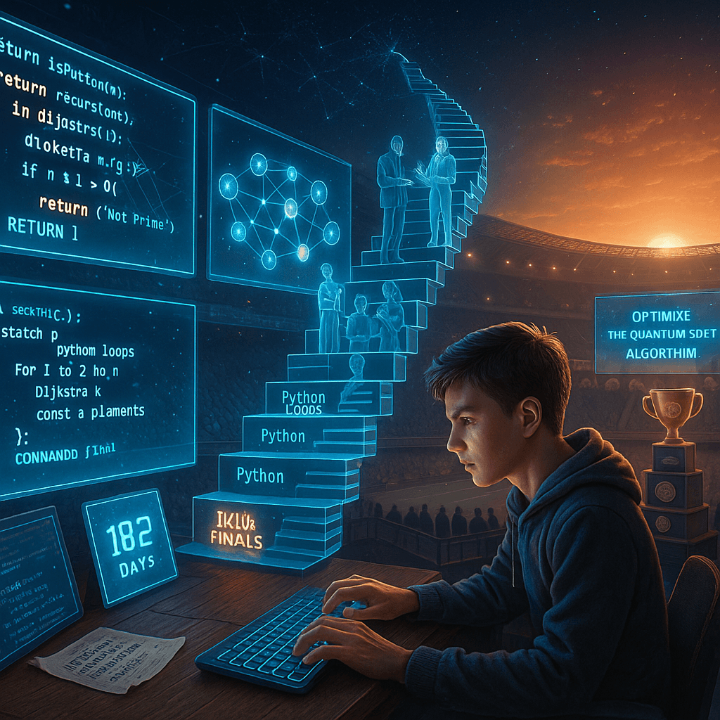 student following a schedule to prepare effectively for international coding competition