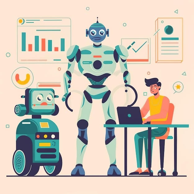 increasingly integral fun illustration of students exploring Artificial intelligence