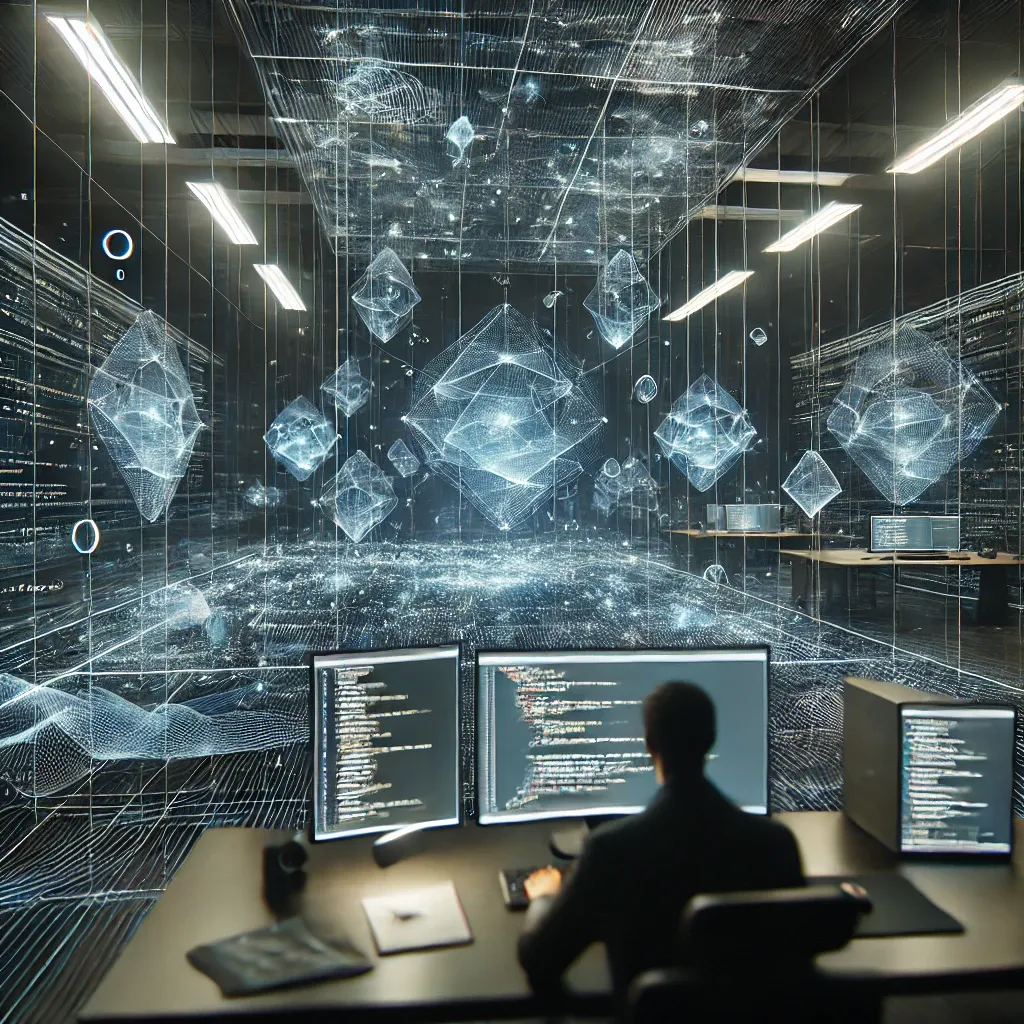 programmer  working on visual studio code