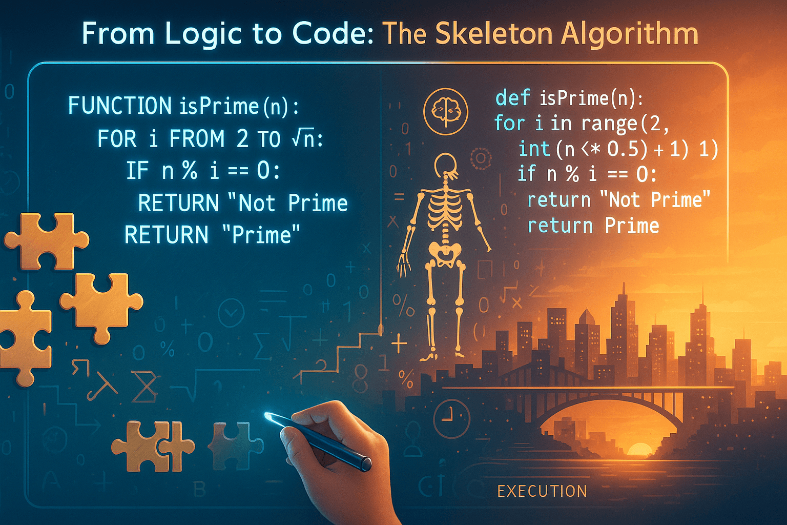 write a pseudo-code first then code