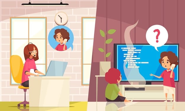 Free Vector call center remote technical support service flat illustration