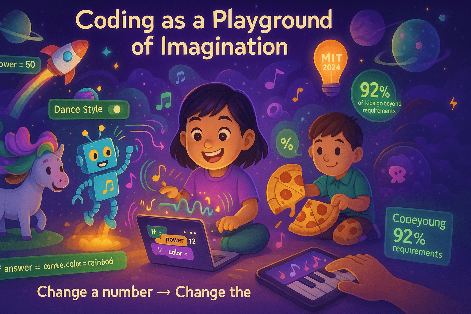 Coding as a playground of imagination