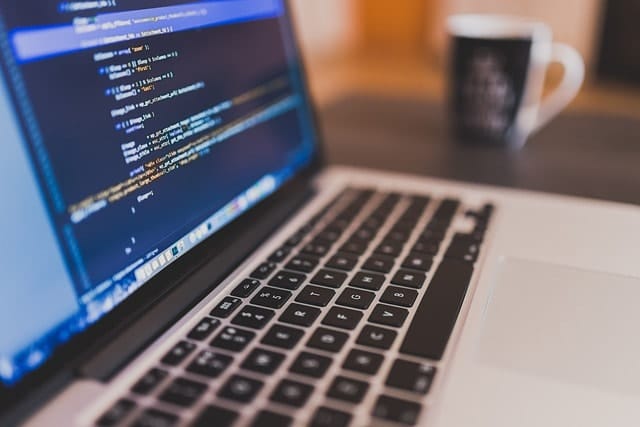 Laptop with code IDE opened