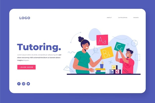 Free Vector hand drawn flat design tutoring landing page