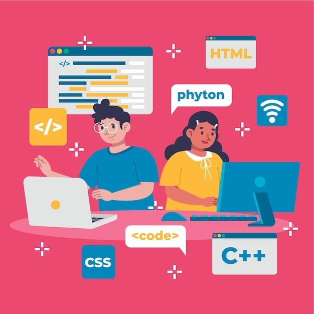 Free Vector hand drawn web developers working