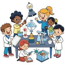 Children learning science clipart ...