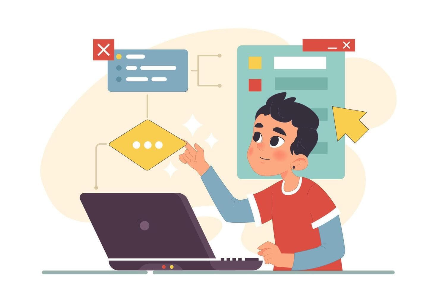 block based coding example for computer science and learn basics of coding and python