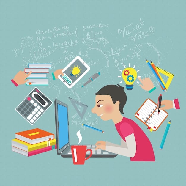 Free Vector mathematics student concept