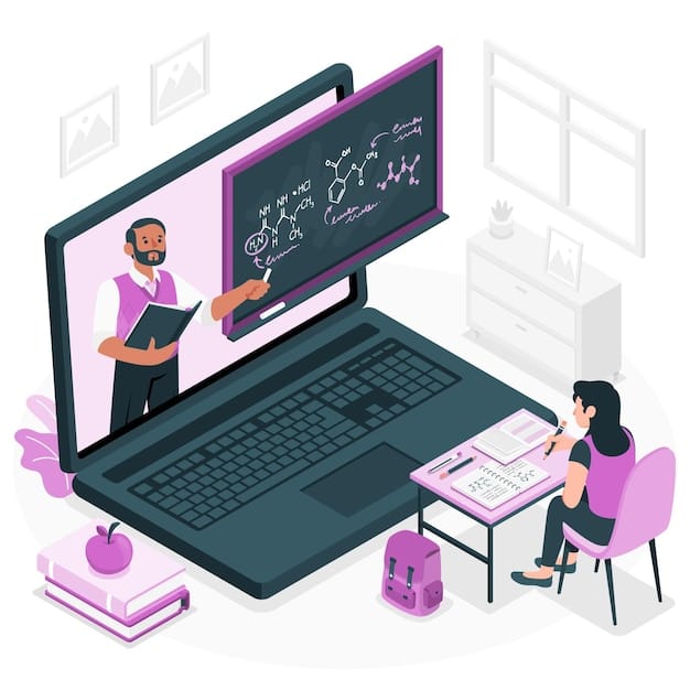 Online learning concept illustration