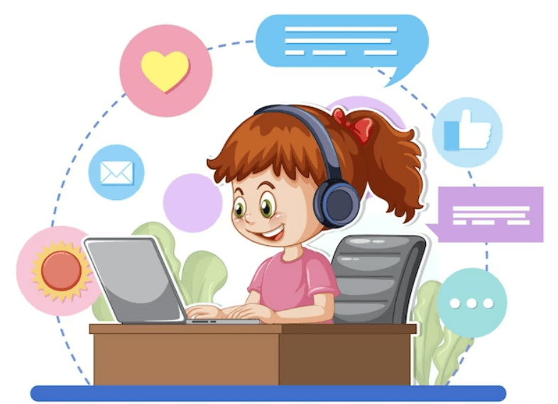 Girl with laptop