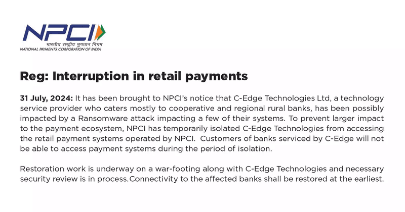 NPCI statement