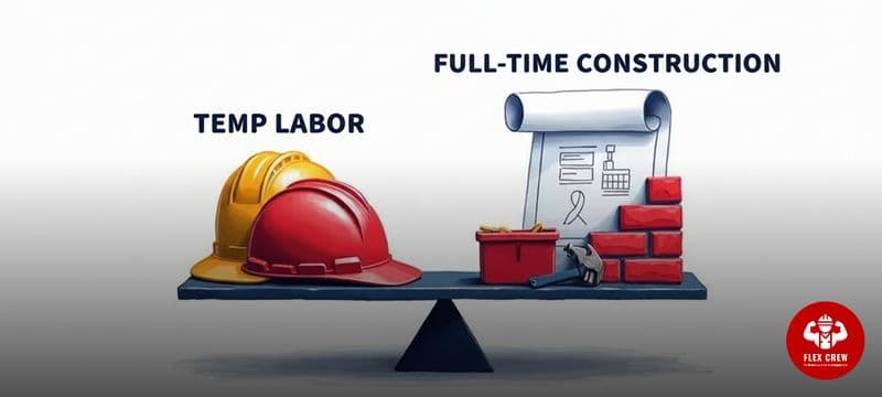 temp labor vs full time construction