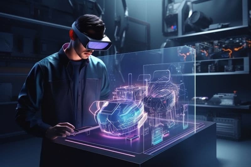 Person using AR technology