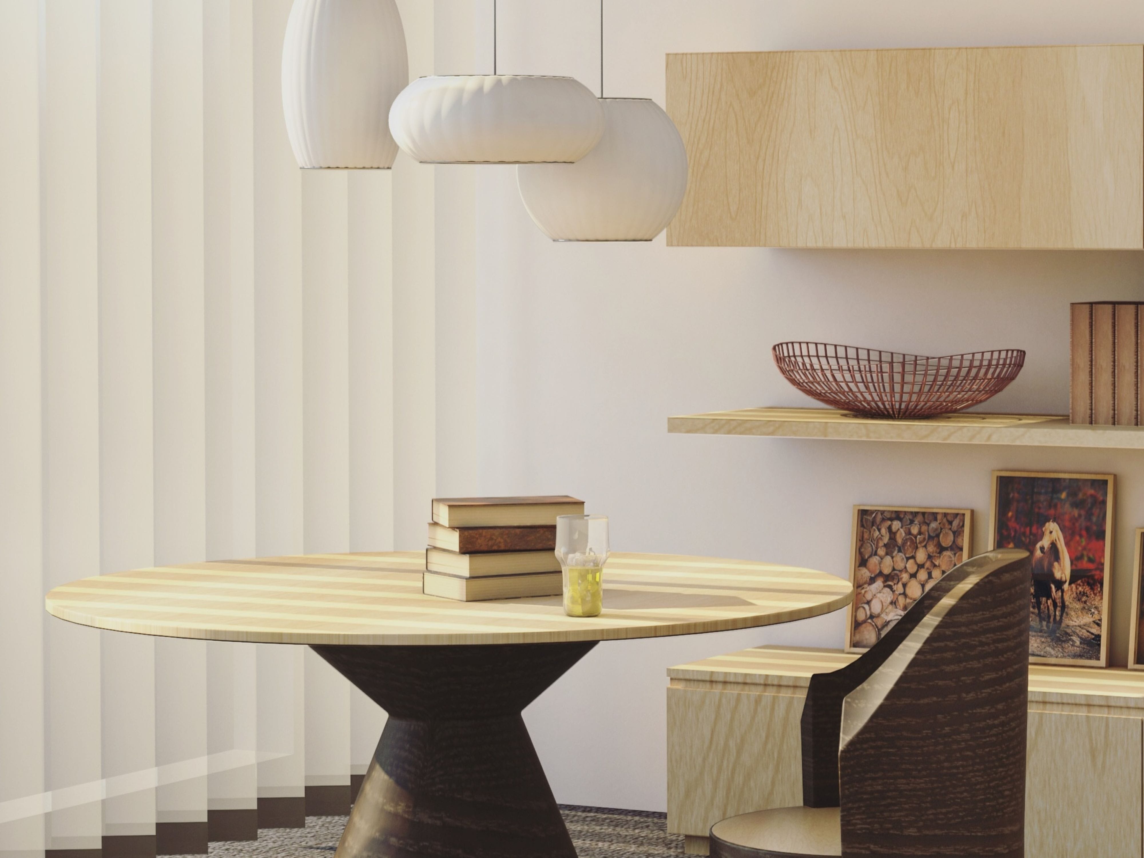 Elegant white-walled corner with wooden decor – Vastu Shastra for home colours