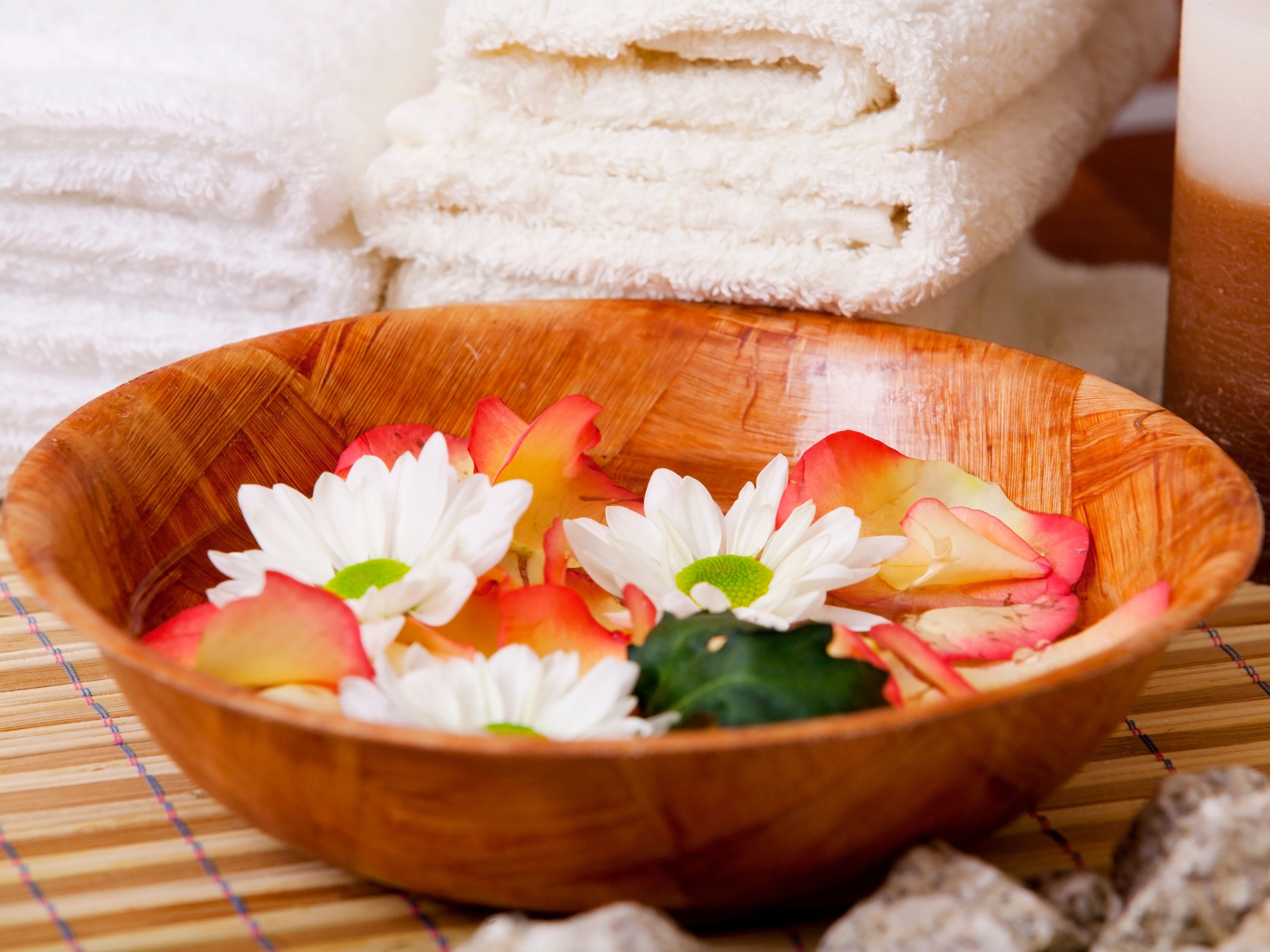 Bowl filled with Water and Flower