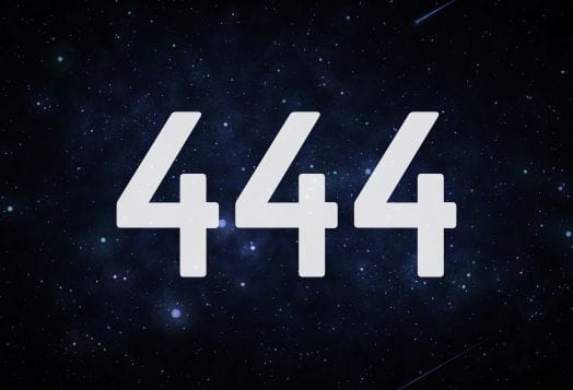 Number 444 on a starry background