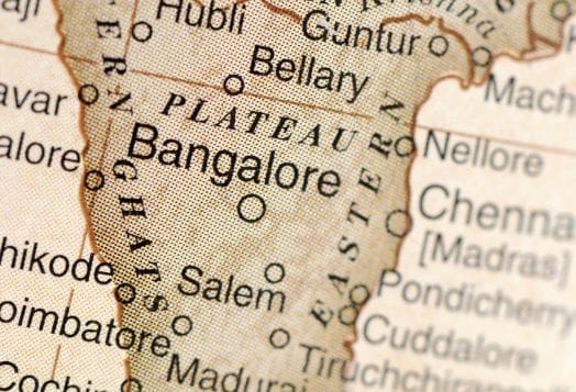 Satellite image of Bangalore, India