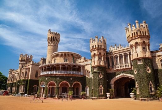An exterior view of Bangalore Palace in Bangalore