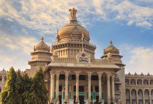 Vidhana Soudha, the legislative building in Bangalore