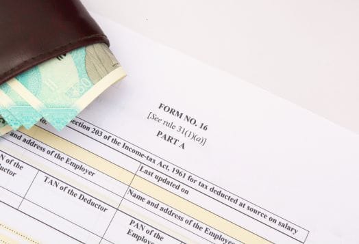Indian rupees and Form 16 for tax