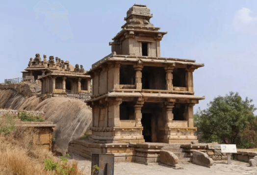 Ancient temples and watchtowers at Chitradurga Fort