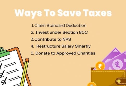 Ways to save taxes list with illustrations