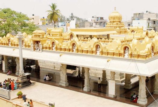 Banashankari Temple, intricate golden architecture