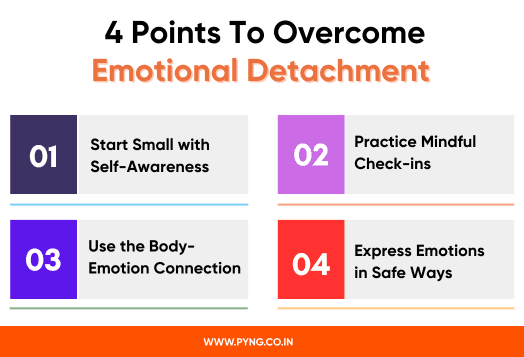 Infographic: 4 points to overcome emotional detachment